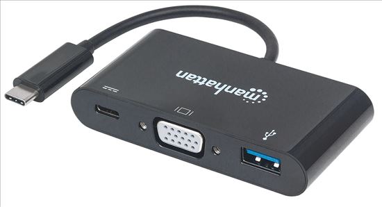 Manhattan 152044 USB graphics adapter 1920 x 1200 pixels Black1