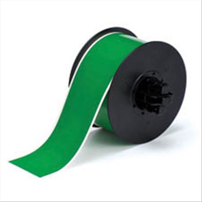 Brady 142008 label-making tape Black on green1