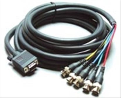 Kramer Electronics Molded 15-pin HD to 5 BNC Breakout Cable(Male - Male ) 600" (15.2 m) Gray1