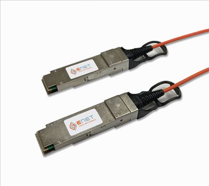 eNet Components QSFP+ - QSFP+ 7m M/M fiber optic cable 275.6" (7 m) QSFP+ Orange1