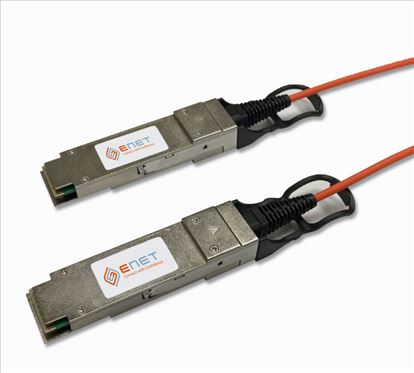 eNet Components AOC-Q-Q-100G-10M-ENC InfiniBand cable 393.7" (10 m) QSFP28 Gray1