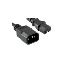 Picture of eNet Components C14C15-10F-ENC power cable Black 120" (3.05 m) C14 coupler C15 coupler