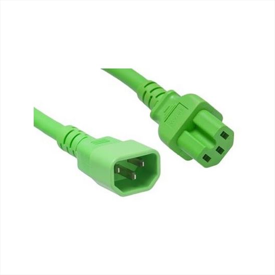 eNet Components C14C15-GN-10F-ENC power cable Green 120" (3.05 m) C14 coupler C15 coupler1