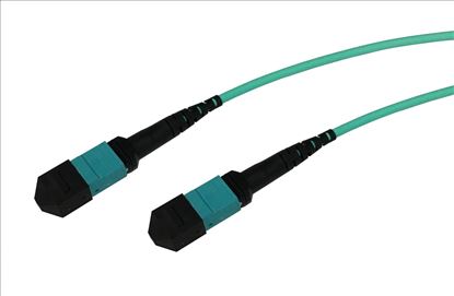 Picture of eNet Components MTPF2XO-OM4-5M-ENC fiber optic cable 196.9" (5 m) MPO/MTP Aqua color