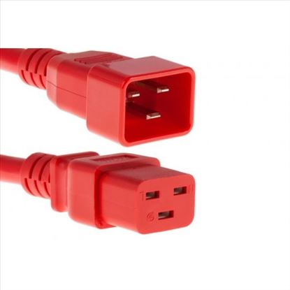 eNet Components C19C20-RD-6F-ENC power cable Red 72" (1.83 m) C19 coupler C20 coupler1