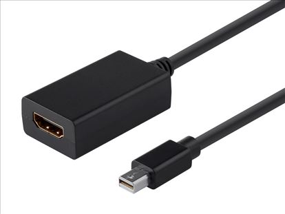 Monoprice 12742 video cable adapter Mini DisplayPort HDMI Type A (Standard) Black1