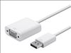 Monoprice 12789 video cable adapter VGA (D-Sub) DisplayPort White1