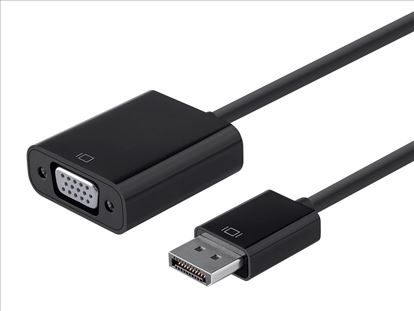 Monoprice 12790 video cable adapter VGA (D-Sub) DisplayPort Black1