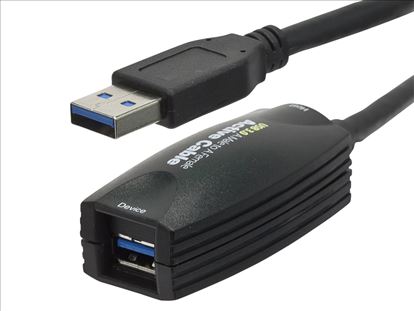 Monoprice USB 3.0/USB 3.0, M/F, 4.572m USB cable 180" (4.57 m) USB 3.2 Gen 1 (3.1 Gen 1) USB A Black1