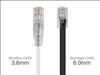 Monoprice 1ft. SlimRun Cat6 UTP networking cable White 11.8" (0.3 m) U/UTP (UTP)2