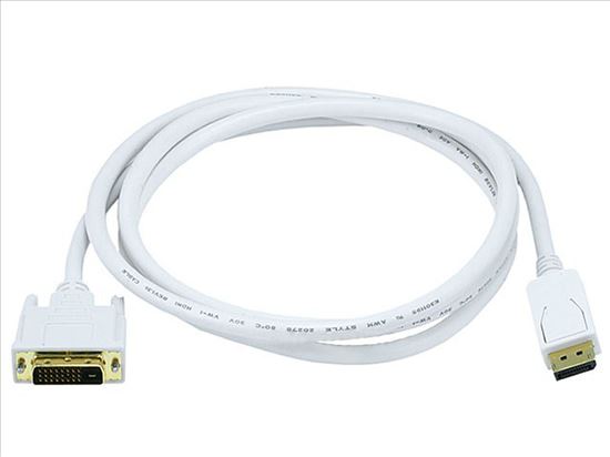 Monoprice DisplayPort/DVI, 1.8288 m 72" (1.83 m) White1