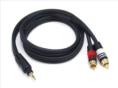 Monoprice 3.5mm/2RCA, 0.9144 m audio cable 36" (0.914 m) 2 x RCA Black1