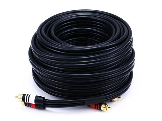 Monoprice 2868 audio cable 600" (15.2 m) 2 x RCA Black1