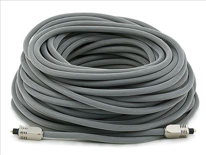 Monoprice S/PDIF/S/PDIF, M/M, 30.48 m audio cable 1200" (30.5 m) TOSLINK Gray, Stainless steel1