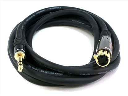 Monoprice 4770 audio cable 118.1" (3 m) 6.35mm TRS XLR (3-pin) Black1