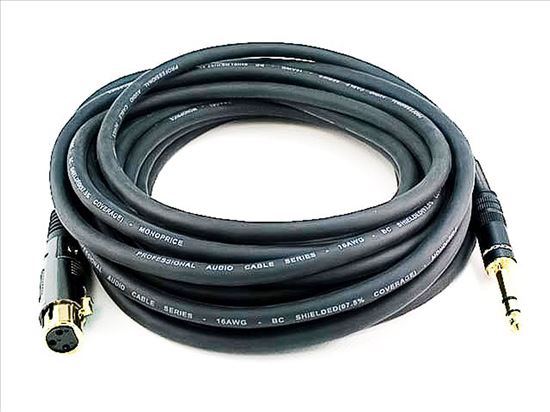 Monoprice 4772 audio cable 300" (7.62 m) 6.35mm TRS XLR (3-pin) Black1