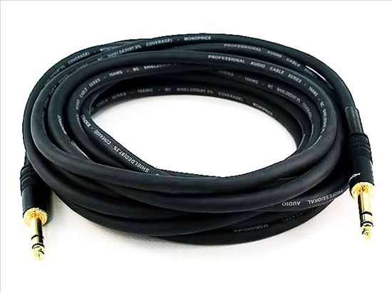 Monoprice 4796 audio cable 300" (7.62 m) 6.35mm TRS Black1