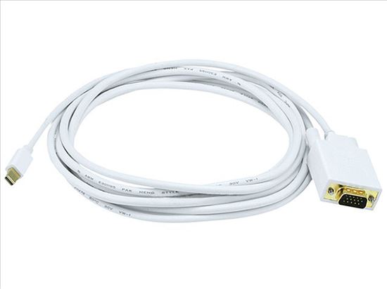 Monoprice Mini DisplayPort/VGA, 3.048 m 120" (3.05 m) VGA (D-Sub) White1