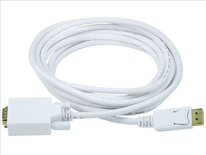 Monoprice Displayport/VGA, 3.048 m 120" (3.05 m) VGA (D-Sub) White1