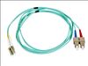 Monoprice 6391 fiber optic cable 78.7" (2 m) LC SC OFNR OM3 Aqua color, Blue1