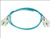 Monoprice 6400 fiber optic cable 39.4" (1 m) SC OFNR OM3 Aqua color, Blue1