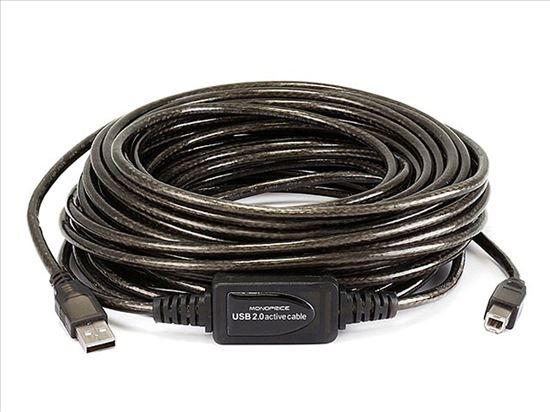 Monoprice 7643 USB cable 590.6" (15 m) USB 2.0 USB A USB B Black1