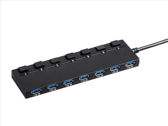 Monoprice 21787 interface hub USB 3.2 Gen 1 (3.1 Gen 1) Type-A 5000 Mbit/s Black1