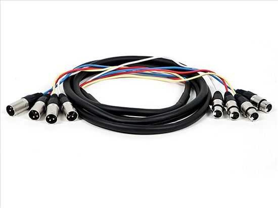 Monoprice 8765 audio cable 118.1" (3 m) 4 x XLR (3-pin) Multicolor1