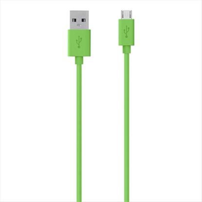 Belkin 1.2m, Micro-USB2.0-B/USB2.0-A USB cable 47.2" (1.2 m) Micro-USB B USB A Green1