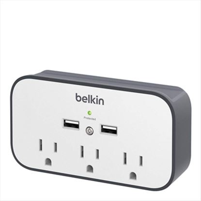 Belkin BSV300TTCW surge protector Black, White 3 AC outlet(s)1