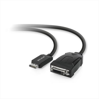 Belkin F2CD005B video cable adapter 1 x 20 pin DisplayPort 1 x 24 pin digital DVI Black1