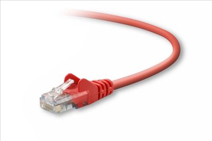Belkin Cat5e Patch Cable, 2ft, 1 x RJ-45, 1 x RJ-45, Red networking cable 23.6" (0.6 m)1