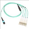 Belkin OM3 MTP - 4x LC, 1m fiber optic cable 39.4" (1 m) Turquoise1