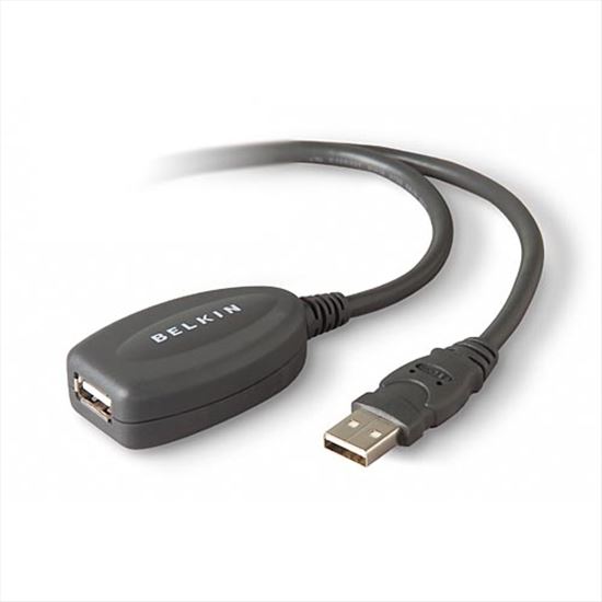 Belkin Active Extension Cable USB cable 196.9" (5 m) USB A Black1