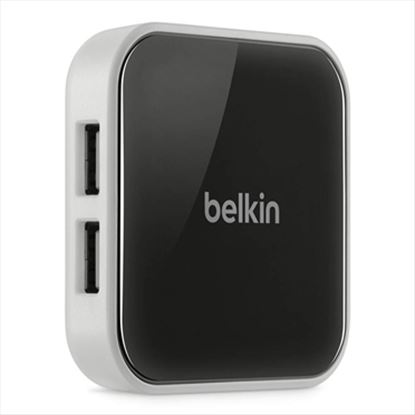 Belkin 4-Port Powered Desktop 480 Mbit/s Black, Silver1