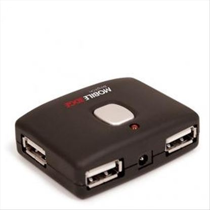 Mobile Edge QuickHub 4-Port USB 2.0 Hub 480 Mbit/s Black1