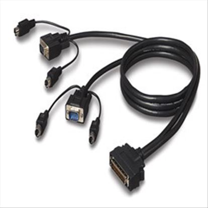 Belkin OmniView ENTERPRISE Series Dual-Port PS/2 KVM cable Black 299.2" (7.6 m)1