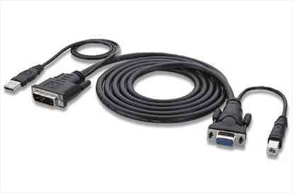 Belkin DVI/VGA, 1.8m 4 pin USB Type A, 1 x 17 pin DVI 4 pin USB Type B, 1 x 15 pin HD D-Sub (HD-15) Black1