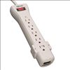 Tripp Lite SUPER6TEL surge protector Beige 7 AC outlet(s) 120 V 70.9" (1.8 m)1