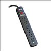 Tripp Lite TLP606B surge protector Black 6 AC outlet(s) 120 V 70.9" (1.8 m)1