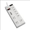 Tripp Lite TLP808TELTAA surge protector White 8 AC outlet(s) 120 V 94.5" (2.4 m)1