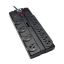 Tripp Lite TLP1208TEL surge protector Black 12 AC outlet(s) 120 V 94.5" (2.4 m)1