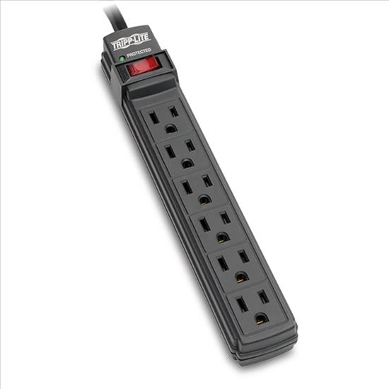 Tripp Lite TLP6B surge protector Black 6 AC outlet(s) 120 V 72" (1.83 m)1