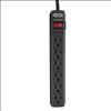 Tripp Lite TLP6B surge protector Black 6 AC outlet(s) 120 V 72" (1.83 m)6