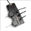 Tripp Lite TLP1208SAT surge protector Black 12 AC outlet(s) 120 V 94.5" (2.4 m)3