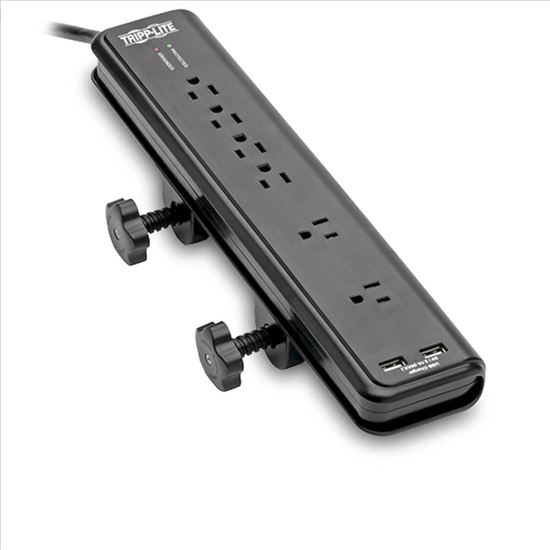 Tripp Lite TLP606DMUSB surge protector Black 6 AC outlet(s) 120 V 72" (1.83 m)1