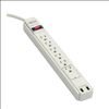 Tripp Lite TLP606USB surge protector Gray 6 AC outlet(s) 120 V 72" (1.83 m)1