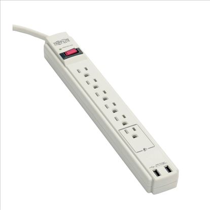 Tripp Lite TLP606USB surge protector Gray 6 AC outlet(s) 120 V 72" (1.83 m)1