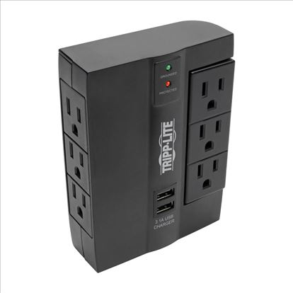 Tripp Lite SWIVEL6USB surge protector Black 6 AC outlet(s) 110 - 125 V1