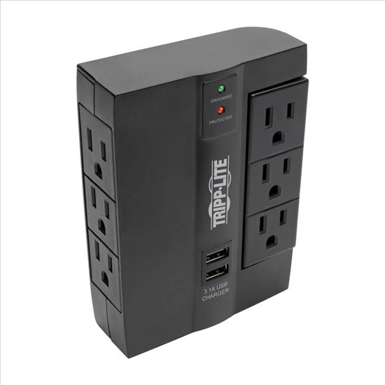 Tripp Lite SWIVEL6USB surge protector Black 6 AC outlet(s) 110 - 125 V1